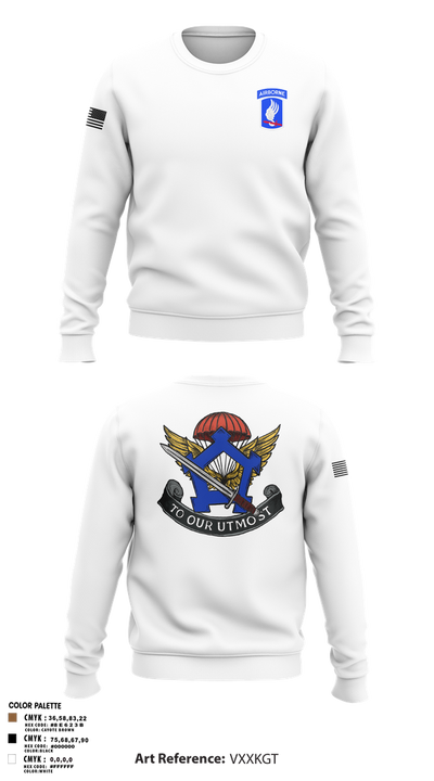HHC, Brigade Support Battalion 173D IBCT(A) 58990050 Crew Neck Sweatshirt - 2