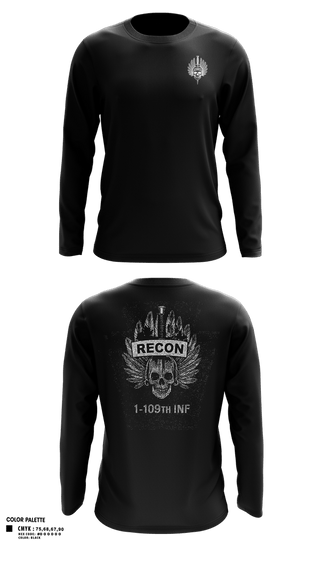 Long Sleeve Performance Shirt, HHC 1/109th INF, Army, Teamtime, Team time, sublimation, custom sports apparel, team uniforms, spirit wear, spiritwear, sports uniforms, custom shirts, team store, custom team store, fundraiser sports, apparel fundraiser
