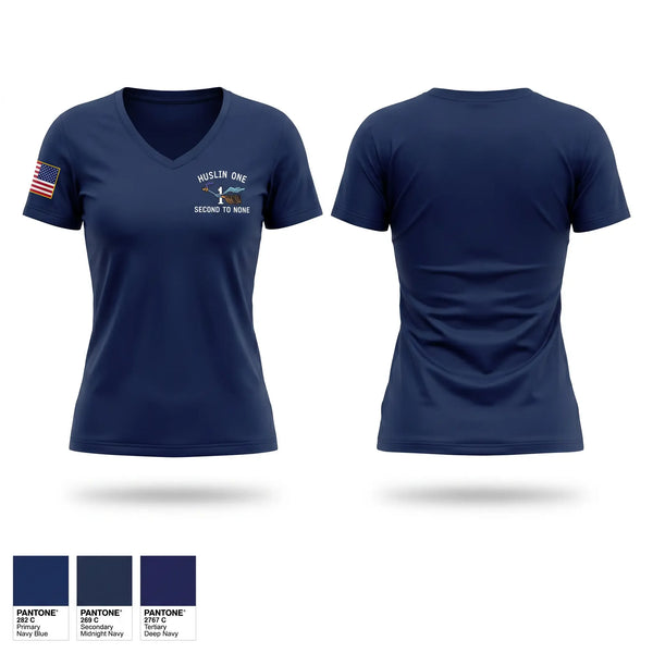 Womens Short Sleeve Vneck Shirt, Huslin 1, Air Force, Teamtime, Team time, sublimation, custom sports apparel, team uniforms, spirit wear, spiritwear, sports uniforms, custom shirts, team store, custom team store, fundraiser sports, apparel fundraiser