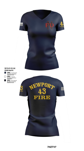 Womens Short Sleeve Vneck Shirt, Newport Fire Department, Fire Department, Teamtime, Team time, sublimation, custom sports apparel, team uniforms, spirit wear, spiritwear, sports uniforms, custom shirts, team store, custom team store, fundraiser sports, apparel fundraiser