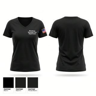 Womens Short Sleeve Vneck Shirt, Washburn Volunteer Fire Department, Fire Department, Teamtime, Team time, sublimation, custom sports apparel, team uniforms, spirit wear, spiritwear, sports uniforms, custom shirts, team store, custom team store, fundraiser sports, apparel fundraiser