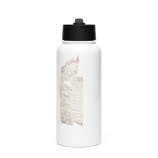 Burgundy Blazers Stainless Steel Water Bottle with a Straw Lid