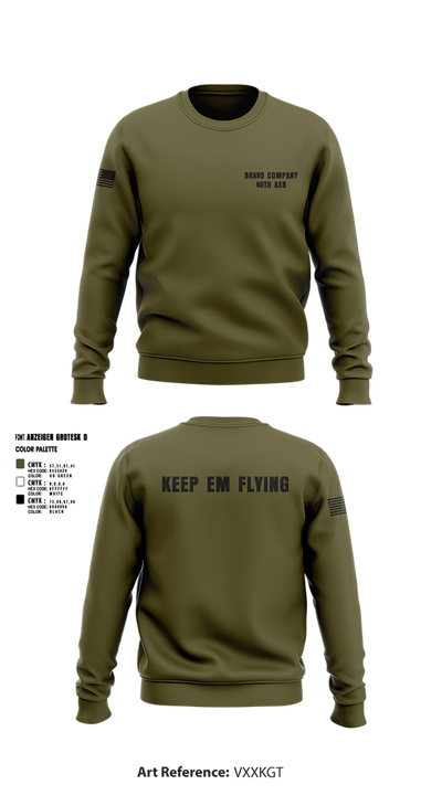 Bravo company 46th ASB 11488182 Crew Neck Sweatshirt - 2