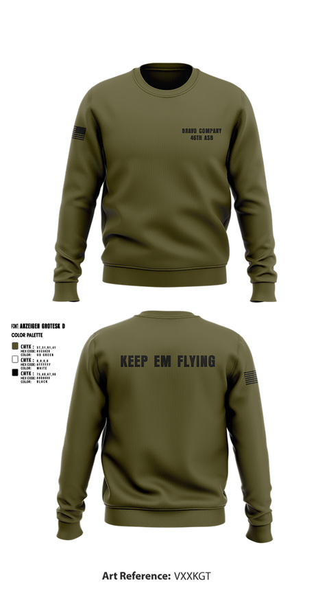 Crew Neck Sweatshirt, Bravo company 46th ASB, , Teamtime, Team time, sublimation, custom sports apparel, team uniforms, spirit wear, spiritwear, sports uniforms, custom shirts, team store, custom team store, fundraiser sports, apparel fundraiser