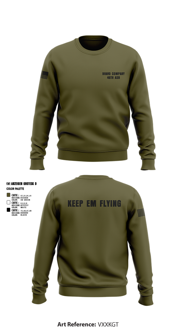 Crew Neck Sweatshirt, Bravo company 46th ASB, , Teamtime, Team time, sublimation, custom sports apparel, team uniforms, spirit wear, spiritwear, sports uniforms, custom shirts, team store, custom team store, fundraiser sports, apparel fundraiser
