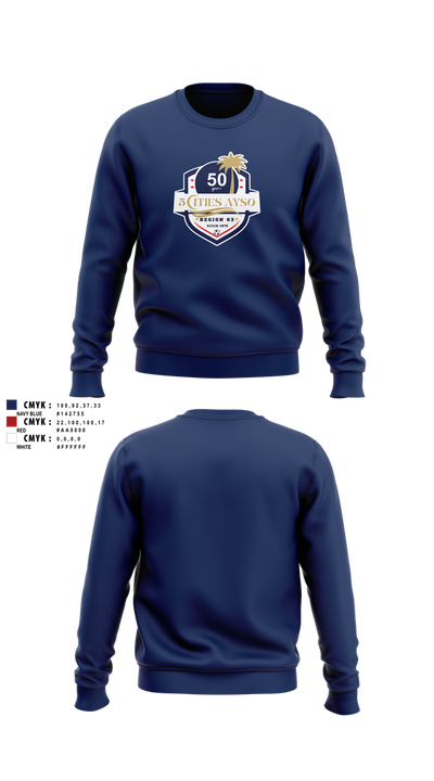 5 Cities AYSO All Stars 39160733 Crew Neck Sweatshirt - 2