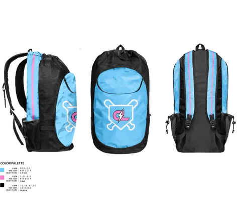 Gear Bag, Carolina lightning, Baseball, Teamtime, Team time, sublimation, custom sports apparel, team uniforms, spirit wear, spiritwear, sports uniforms, custom shirts, team store, custom team store, fundraiser sports, apparel fundraiser