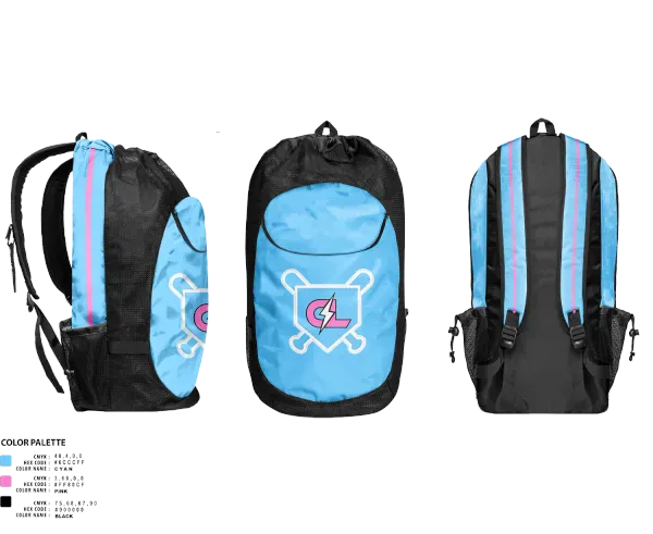 Gear Bag, Carolina lightning, Baseball, Teamtime, Team time, sublimation, custom sports apparel, team uniforms, spirit wear, spiritwear, sports uniforms, custom shirts, team store, custom team store, fundraiser sports, apparel fundraiser