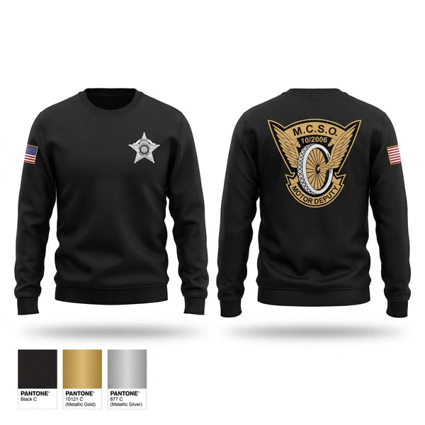 Crew Neck Sweatshirt, MCSO trafficMotors, Police, Teamtime, Team time, sublimation, custom sports apparel, team uniforms, spirit wear, spiritwear, sports uniforms, custom shirts, team store, custom team store, fundraiser sports, apparel fundraiser