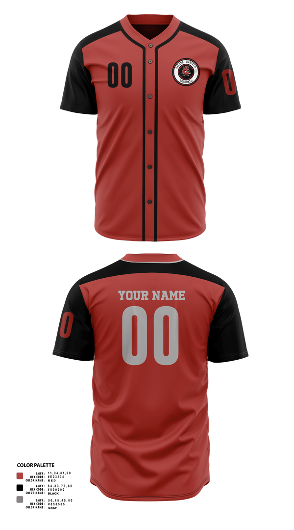 Full Button Baseball Jersey, Salina Diablos Baseball, Baseball, Teamtime, Team time, sublimation, custom sports apparel, team uniforms, spirit wear, spiritwear, sports uniforms, custom shirts, team store, custom team store, fundraiser sports, apparel fundraiser