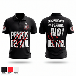 Short Sleeve Performance Polo, PERROS DEL MAL, Men's Soccer, Teamtime, Team time, sublimation, custom sports apparel, team uniforms, spirit wear, spiritwear, sports uniforms, custom shirts, team store, custom team store, fundraiser sports, apparel fundraiser