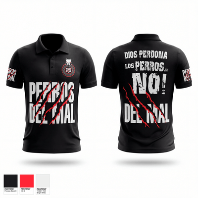 PERROS DEL MAL Short Sleeve Performance Polo - 1