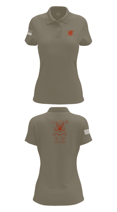 2nd Battalion 222nd Field Artillery 79682132 Women's Short Sleeve Performance Polo  - 75