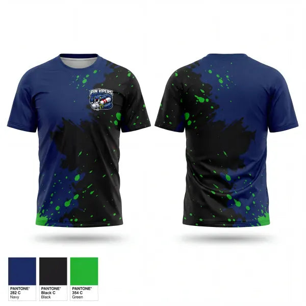 Old School Cotton Feel Shirt, Pin vipers, Bowling, Teamtime, Team time, sublimation, custom sports apparel, team uniforms, spirit wear, spiritwear, sports uniforms, custom shirts, team store, custom team store, fundraiser sports, apparel fundraiser