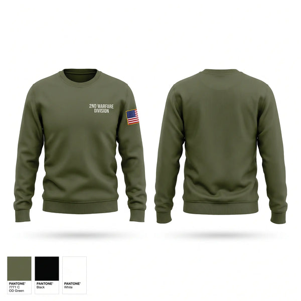 Crew Neck Sweatshirt, 2nd warfare division, Navy, Teamtime, Team time, sublimation, custom sports apparel, team uniforms, spirit wear, spiritwear, sports uniforms, custom shirts, team store, custom team store, fundraiser sports, apparel fundraiser