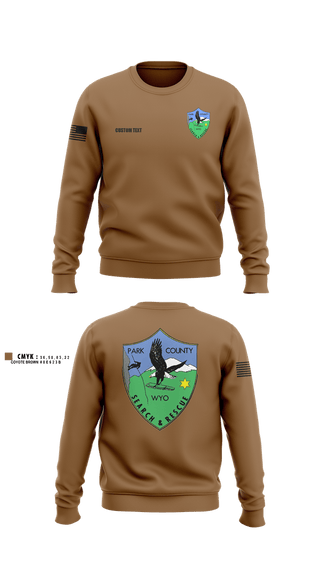 Crew Neck Sweatshirt, Park County Search and rescue, EMS/EMT, Teamtime, Team time, sublimation, custom sports apparel, team uniforms, spirit wear, spiritwear, sports uniforms, custom shirts, team store, custom team store, fundraiser sports, apparel fundraiser