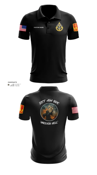 Short Sleeve Performance Polo, HHB, 31st ADA BDE, , Teamtime, Team time, sublimation, custom sports apparel, team uniforms, spirit wear, spiritwear, sports uniforms, custom shirts, team store, custom team store, fundraiser sports, apparel fundraiser
