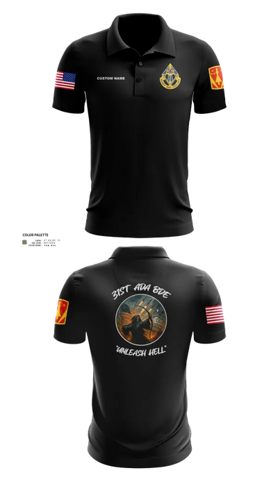 HHB, 31st ADA BDE 93964777 Short Sleeve Performance Polo - 40