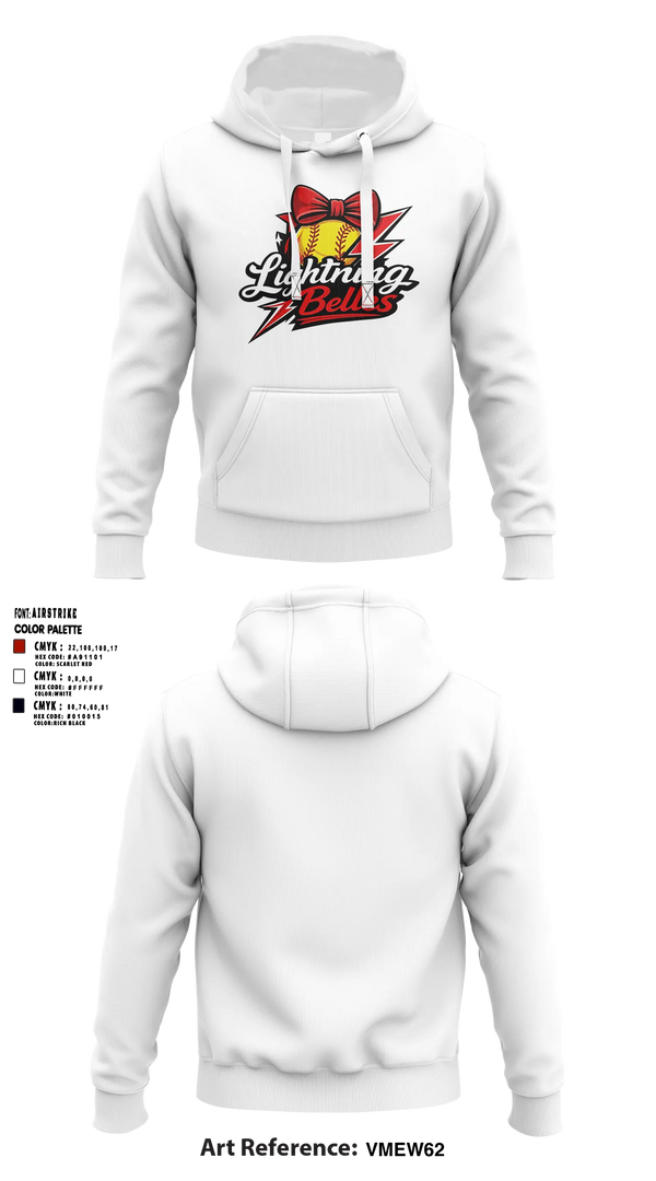 Hoodie, Bluegrass Lightning Belles, Softball, Teamtime, Team time, sublimation, custom sports apparel, team uniforms, spirit wear, spiritwear, sports uniforms, custom shirts, team store, custom team store, fundraiser sports, apparel fundraiser