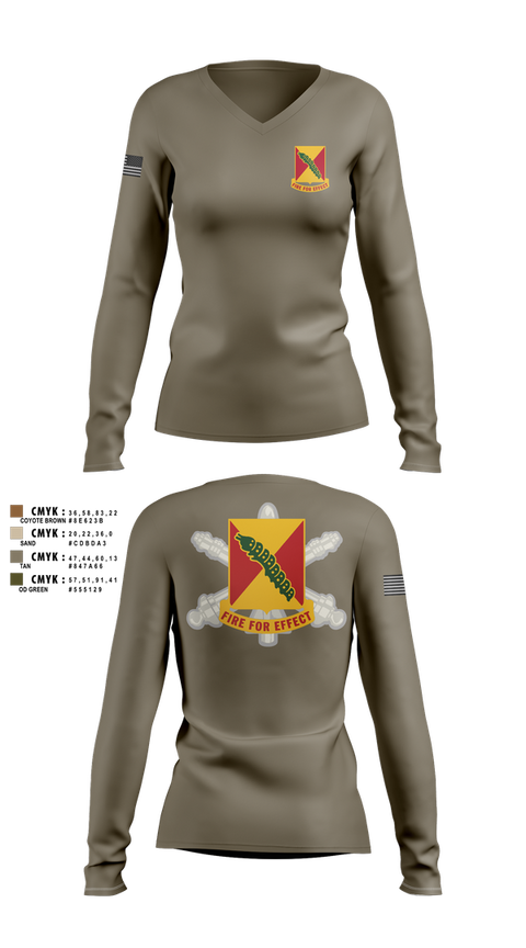 Womens Long Sleeve Vneck Shirt, 1-51 ADA BN, Army, Teamtime, Team time, sublimation, custom sports apparel, team uniforms, spirit wear, spiritwear, sports uniforms, custom shirts, team store, custom team store, fundraiser sports, apparel fundraiser