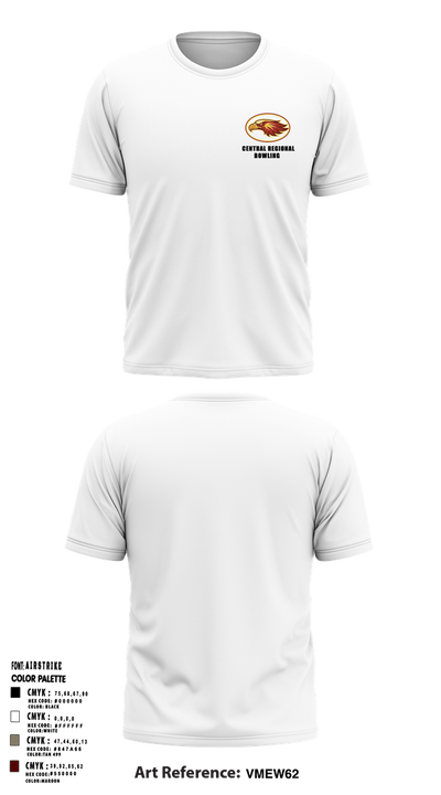 Central Regional High School Bowling 42780139 Short Sleeve Performance Shirt - 5