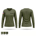 Det Sarajevo Women's Long Sleeve V-neck Shirt - 1