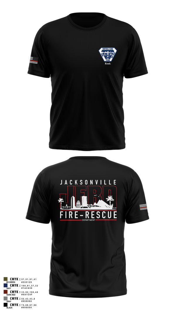Short Sleeve Performance Shirt, JFRD Critical Care Team, Fire Department, Teamtime, Team time, sublimation, custom sports apparel, team uniforms, spirit wear, spiritwear, sports uniforms, custom shirts, team store, custom team store, fundraiser sports, apparel fundraiser