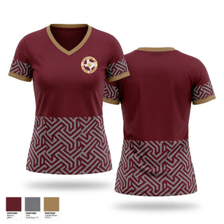 Womens Short Sleeve Vneck Shirt, Princeton ISD Marshals, , Teamtime, Team time, sublimation, custom sports apparel, team uniforms, spirit wear, spiritwear, sports uniforms, custom shirts, team store, custom team store, fundraiser sports, apparel fundraiser