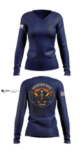 Mountain Bike Team 12317033 Women's Long Sleeve V-neck Shirt - 2