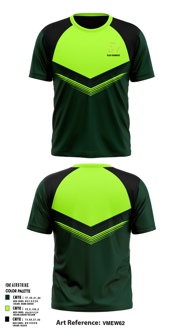 Short Sleeve Performance Shirt, Black Shamrocks, , Teamtime, Team time, sublimation, custom sports apparel, team uniforms, spirit wear, spiritwear, sports uniforms, custom shirts, team store, custom team store, fundraiser sports, apparel fundraiser