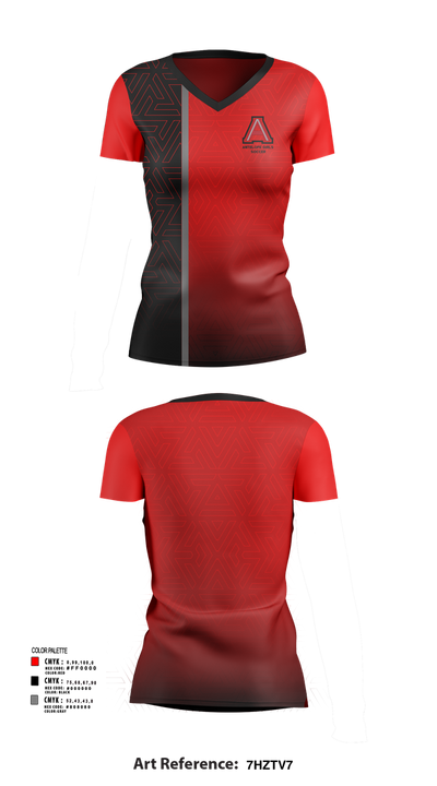 Antelope Girls Soccer 40027680 Women's Short Sleeve V-neck Shirt - 51