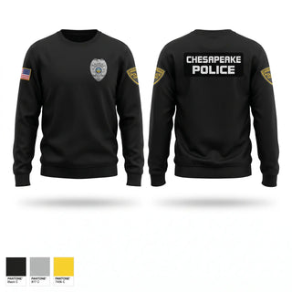 Crew Neck Sweatshirt, Chesapeake Police, Police, Teamtime, Team time, sublimation, custom sports apparel, team uniforms, spirit wear, spiritwear, sports uniforms, custom shirts, team store, custom team store, fundraiser sports, apparel fundraiser