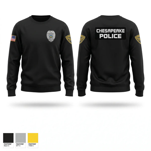 Crew Neck Sweatshirt, Chesapeake Police, Police, Teamtime, Team time, sublimation, custom sports apparel, team uniforms, spirit wear, spiritwear, sports uniforms, custom shirts, team store, custom team store, fundraiser sports, apparel fundraiser