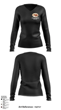 Central Regional High School Bowling 42780139 Women's Long Sleeve V-neck Shirt - 2