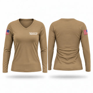 Womens Long Sleeve Vneck Shirt, Highpoint fire department, Fire Department, Teamtime, Team time, sublimation, custom sports apparel, team uniforms, spirit wear, spiritwear, sports uniforms, custom shirts, team store, custom team store, fundraiser sports, apparel fundraiser