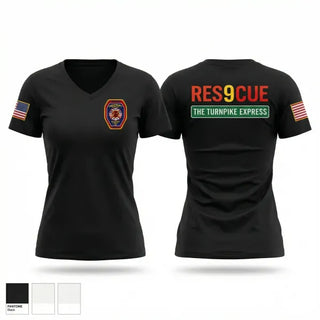 Womens Short Sleeve Vneck Shirt, Ridgebury Fire Department, Fire Department, Teamtime, Team time, sublimation, custom sports apparel, team uniforms, spirit wear, spiritwear, sports uniforms, custom shirts, team store, custom team store, fundraiser sports, apparel fundraiser
