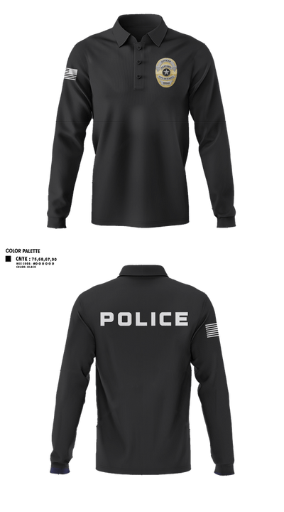 Police 29239958 Long Sleeve Performance Polo - 1