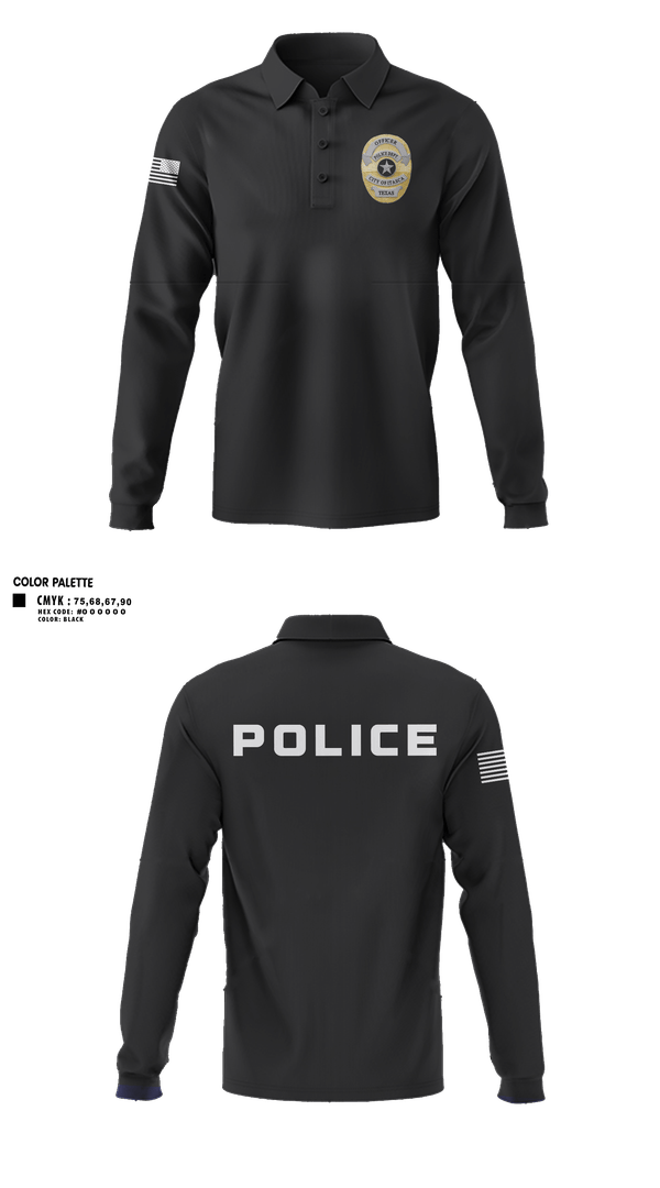 Long Sleeve Performance Polo, Police, Police, Teamtime, Team time, sublimation, custom sports apparel, team uniforms, spirit wear, spiritwear, sports uniforms, custom shirts, team store, custom team store, fundraiser sports, apparel fundraiser