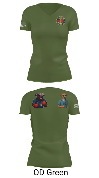 USS Boxer 48343229 Women's Short Sleeve V-neck Shirt - 46
