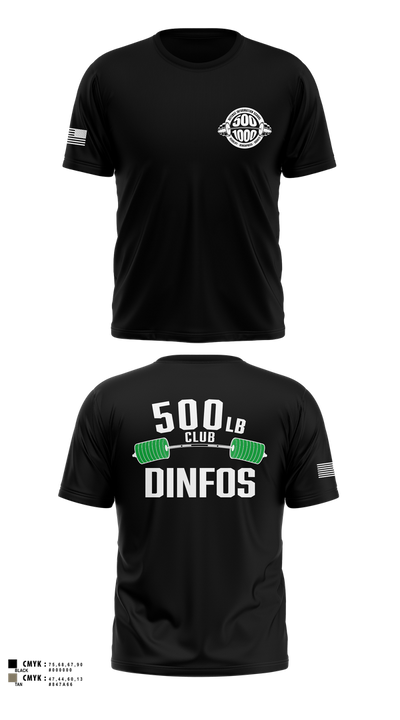 DINFOS 1000LB Club 26968217 Short Sleeve Performance Shirt - 2