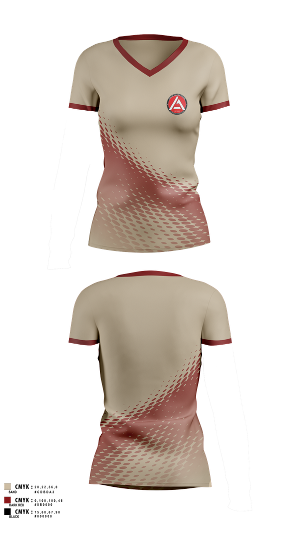 Womens Short Sleeve Vneck Shirt, Gracie JiuJitsu Athens, , Teamtime, Team time, sublimation, custom sports apparel, team uniforms, spirit wear, spiritwear, sports uniforms, custom shirts, team store, custom team store, fundraiser sports, apparel fundraiser