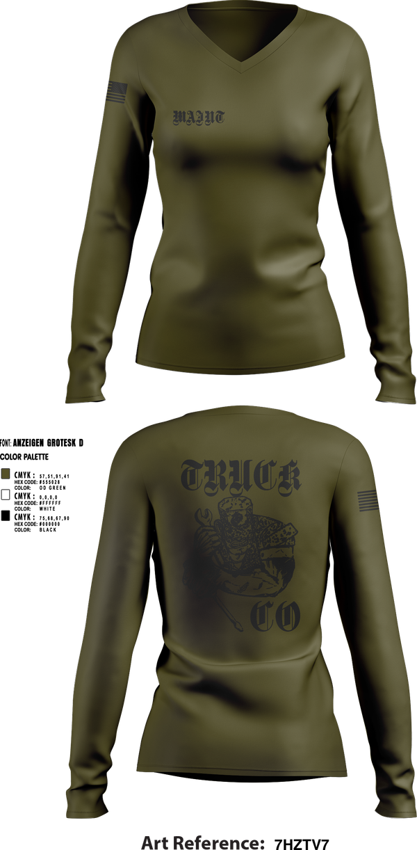 Womens Long Sleeve Vneck Shirt, Truck company, , Teamtime, Team time, sublimation, custom sports apparel, team uniforms, spirit wear, spiritwear, sports uniforms, custom shirts, team store, custom team store, fundraiser sports, apparel fundraiser