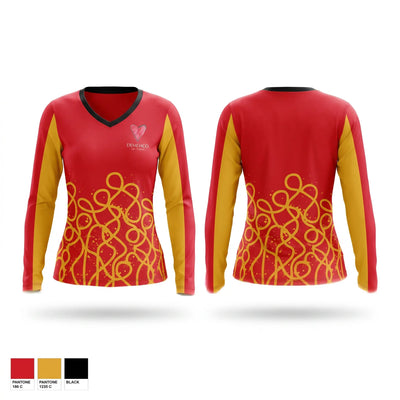 Charleston Trojans Women's Long Sleeve V-neck Shirt - 1