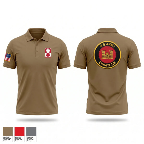 Short Sleeve Performance Polo, 855 EUD, Army, Teamtime, Team time, sublimation, custom sports apparel, team uniforms, spirit wear, spiritwear, sports uniforms, custom shirts, team store, custom team store, fundraiser sports, apparel fundraiser