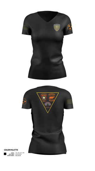 Womens Short Sleeve Vneck Shirt, National Security, Police, Teamtime, Team time, sublimation, custom sports apparel, team uniforms, spirit wear, spiritwear, sports uniforms, custom shirts, team store, custom team store, fundraiser sports, apparel fundraiser