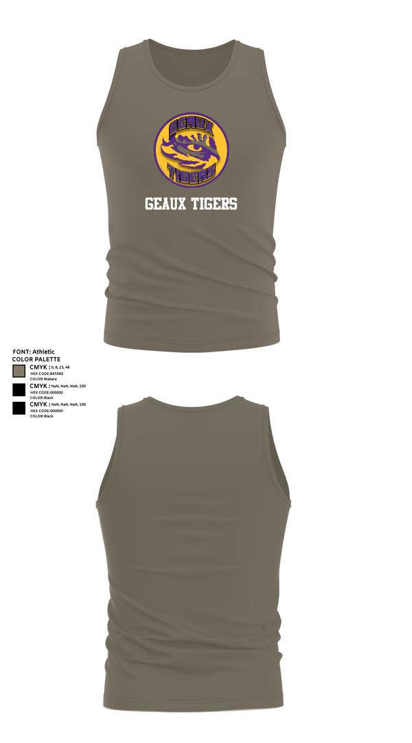 Tank Top, GEAUX TIGERS, , Teamtime, Team time, sublimation, custom sports apparel, team uniforms, spirit wear, spiritwear, sports uniforms, custom shirts, team store, custom team store, fundraiser sports, apparel fundraiser