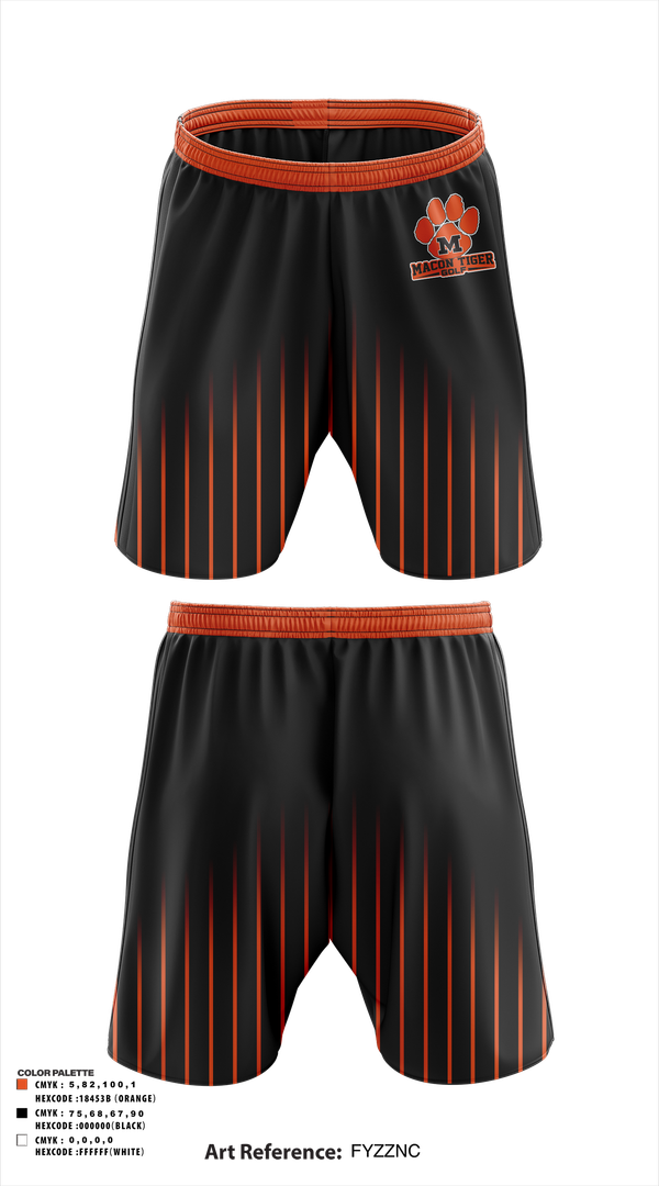 Athletic Shorts With Pockets, Macon Tiger Golf, Golf, Teamtime, Team time, sublimation, custom sports apparel, team uniforms, spirit wear, spiritwear, sports uniforms, custom shirts, team store, custom team store, fundraiser sports, apparel fundraiser