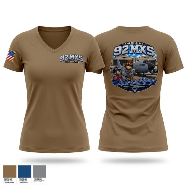 Womens Short Sleeve Vneck Shirt, 92 MXS, Air Force, Teamtime, Team time, sublimation, custom sports apparel, team uniforms, spirit wear, spiritwear, sports uniforms, custom shirts, team store, custom team store, fundraiser sports, apparel fundraiser