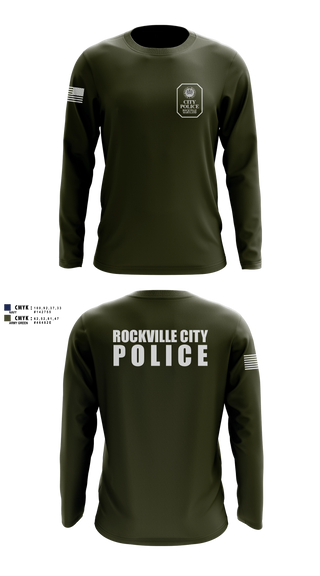 Long Sleeve Performance Shirt, Rockville City Police, Police, Teamtime, Team time, sublimation, custom sports apparel, team uniforms, spirit wear, spiritwear, sports uniforms, custom shirts, team store, custom team store, fundraiser sports, apparel fundraiser