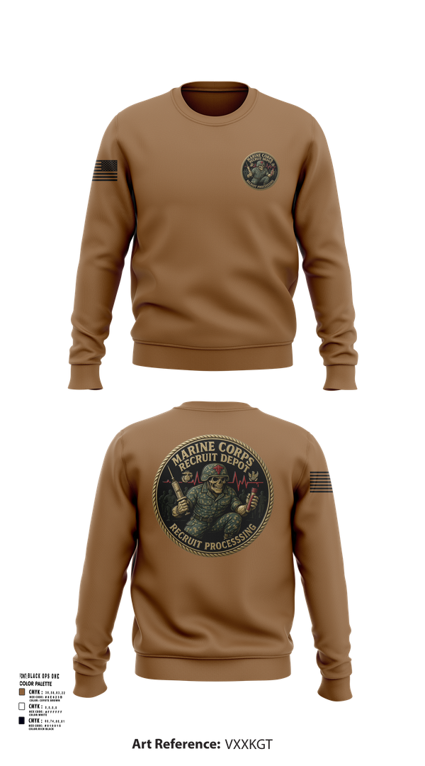 Crew Neck Sweatshirt, Recruit Processing, , Teamtime, Team time, sublimation, custom sports apparel, team uniforms, spirit wear, spiritwear, sports uniforms, custom shirts, team store, custom team store, fundraiser sports, apparel fundraiser